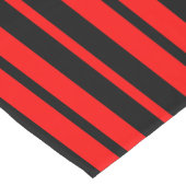 Rood Zwart Verticaal Streepjespatroon Korte Tafelloper (Hoek)