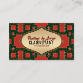 Rood Zwart Vet Goud Godin Tarot Reader Visitekaartje (Voorkant)