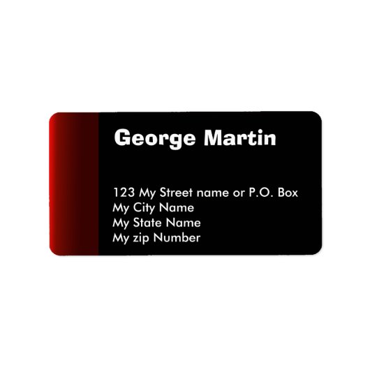 Rood Zwart vintage Etiket (Voorkant)