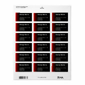 Rood Zwart vintage Etiket (Full Sheet)