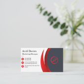 Rood zwart Visitekaartje (Staand voorkant)