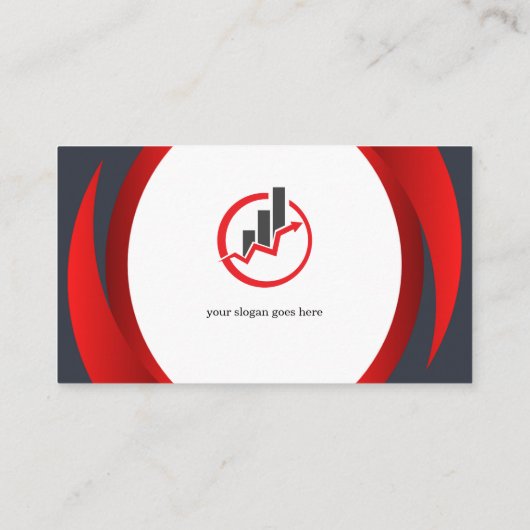 Rood zwart Visitekaartje (Achterkant)