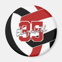 Rood Zwart Volleybal Team Spirit Gifts