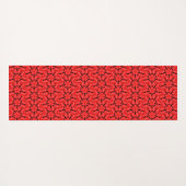 Rood zwart vormig kunstpatroon yogamat (Achterkant (horizontaal))