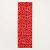 Rood zwart vormig kunstpatroon yogamat (Achterkant)