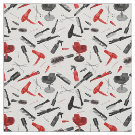 Rood Zwart Waterverf Haarstylist Salon Stylist Stof