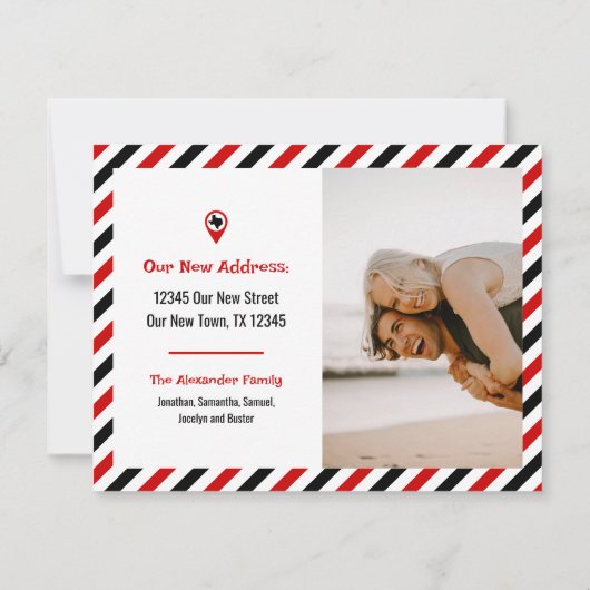 Rood & Zwart We hebben gestreepte bewegende foto v (Achterkant)