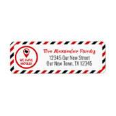 Rood & Zwart We hebben gestreepte verplaatsen Etiket (Voorkant)