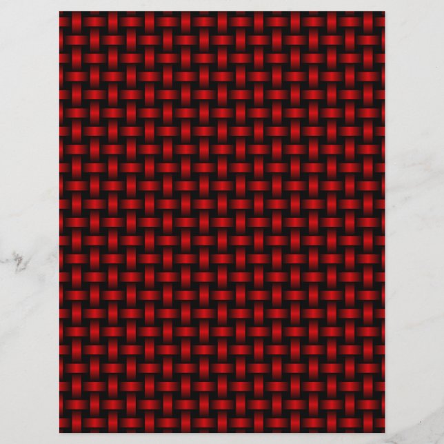 rood zwart weefpatroon briefhoofd (Voorkant)
