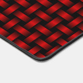 rood zwart weefpatroon bureaumat (Hoek)