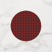 Rood Zwart Weefpatroon Confetti (Kleine voorkant)