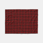 rood zwart weefpatroon fleece deken (Voorkant (Horizontaal))