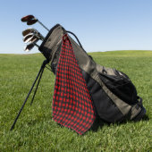 rood zwart weefpatroon golfhanddoek (Groen)