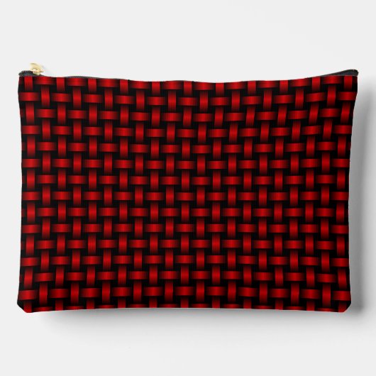 Rood Zwart Weefpatroon Groot Etui (Voorkant)
