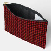 Rood Zwart Weefpatroon Groot Etui (Open)