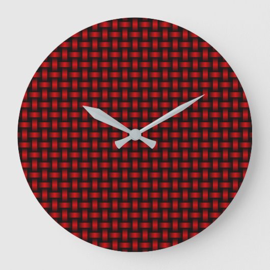 Rood Zwart Weefpatroon Grote Klok (Voorkant)