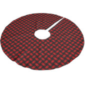 rood zwart weefpatroon kerstboom rok (Gekanteld)
