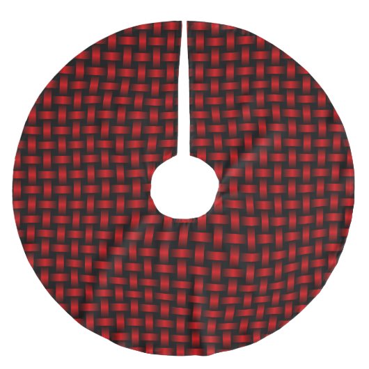 rood zwart weefpatroon kerstboom rok (Voorkant)