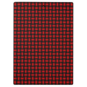 rood zwart weefpatroon klembord (Achterkant)
