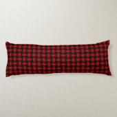 Rood Zwart Weefpatroon Lichaamskussen (Achterkant)