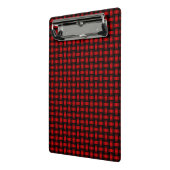 Rood Zwart Weefpatroon Mini Klembord (Angled2)