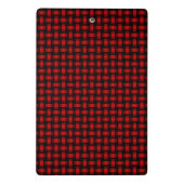 Rood Zwart Weefpatroon Mini Klembord (Achterkant)