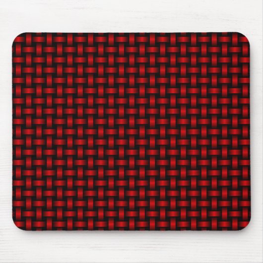 rood zwart weefpatroon muismat (Voorkant)