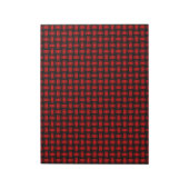 rood zwart weefpatroon notitieblok (Linkerzijde)