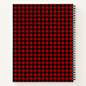 rood zwart weefpatroon notitieboek (Achterkant)