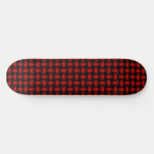 Rood Zwart Weefpatroon Persoonlijk Skateboard (Horizontaal)