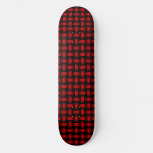 Rood Zwart Weefpatroon Persoonlijk Skateboard