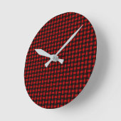 rood zwart weefpatroon ronde klok (Hoek)