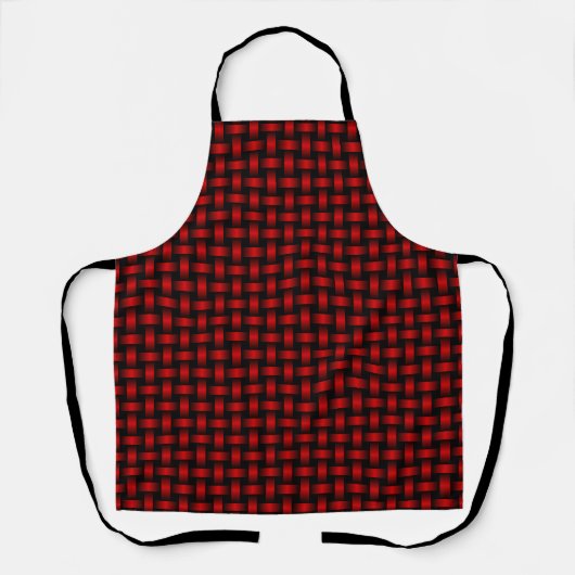 rood zwart weefpatroon schort (Voorkant)