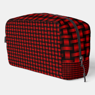 Rood zwart weefpatroon Toilettas Toilettasje