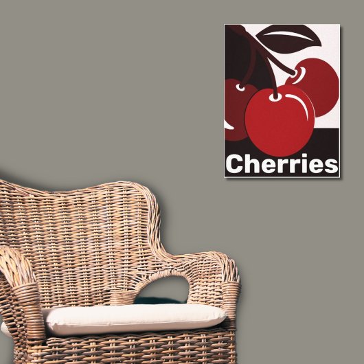 Rood, zwart, White Kitchen Wall Decor Idee - Poste Poster