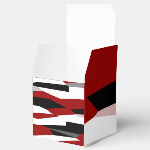 Rood zwart-wit abstract bedankdoosjes