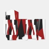 Rood zwart-wit abstract bedankdoosjes (Uitgevouwen)