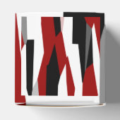 Rood zwart-wit abstract bedankdoosjes (Bovenkant)