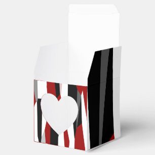 Rood zwart-wit abstract bedankdoosjes