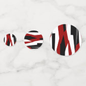 Rood zwart-wit abstract confetti (Voorkanten)