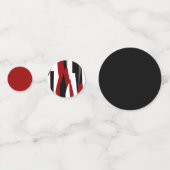 Rood zwart-wit abstract confetti (Achterkanten)