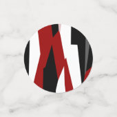 Rood zwart-wit abstract confetti (Kleine voorkant)