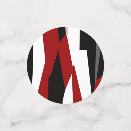 Rood zwart-wit abstract confetti (Kleine voorkant)