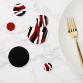 Rood zwart-wit abstract confetti (Groep)