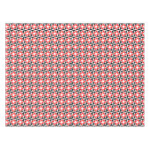 Rood zwart wit abstract geometrisch patroon tafelkleed (Voorkant (Horizontaal))