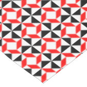 Rood zwart wit abstract geometrisch patroon tafelkleed (Gekanteld)