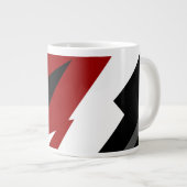 Rood zwart-wit abstract grote koffiekop (Voorkant rechts)