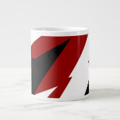 Rood zwart-wit abstract grote koffiekop (Voorkant)