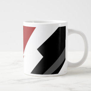 Rood zwart-wit abstract grote koffiekop