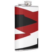 Rood zwart-wit abstract heupfles (Rechts)